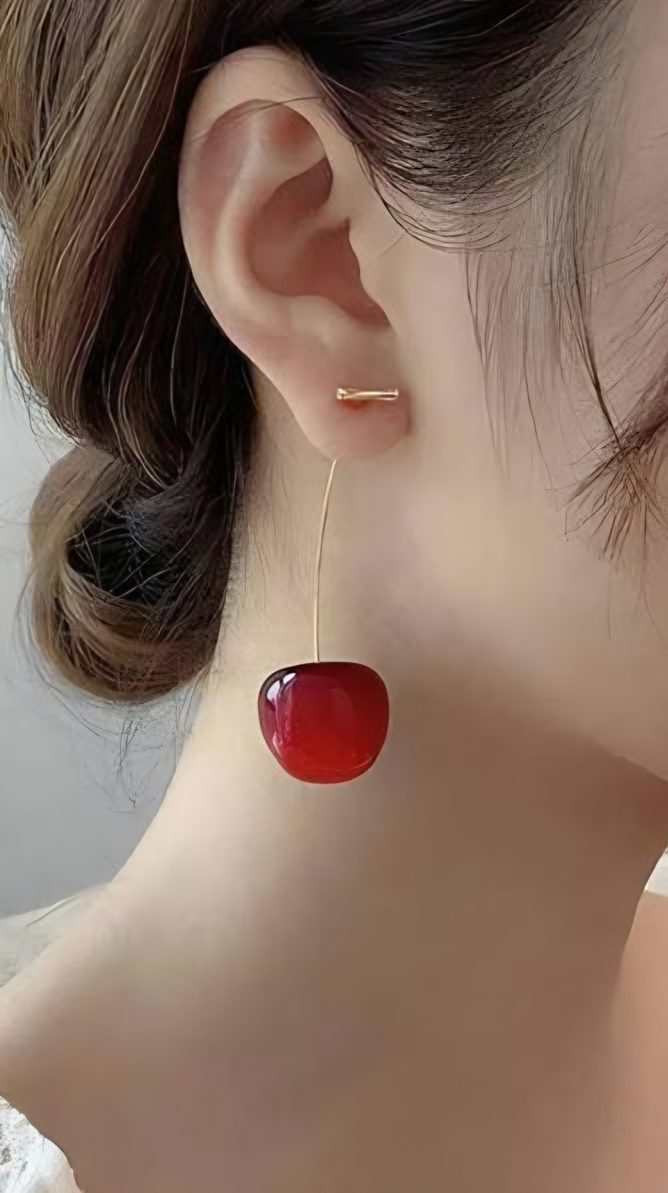 گوشواره گیلاس تابستونی قرمز