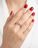 انگشتر زنانه ژوپینگ مدل کارتیه تکنگین | طرح طلا، سایز ۸ 💍✨