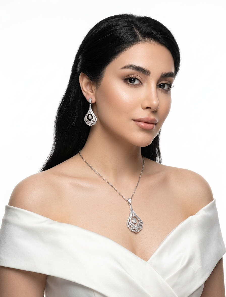 نیم ست زنانه عروس سایزکوچک  کد XU2424