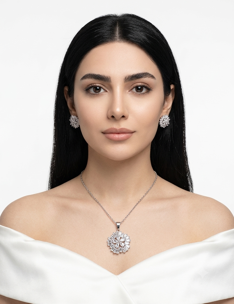 نیم ست ظریف زنانه گل سایز کوچک ارسال رایگان