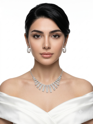 نیم ست مجلسی نگینی سایزکوچک تصویر دوم موجود کد 013