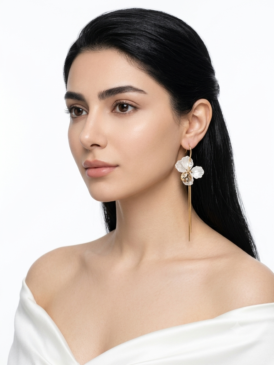 گوشواره زنانه پینترستی تصویردوم مدل ناهماهنگ ارسال رایگان
