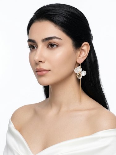 گوشواره زنانه پینترستی تصویردوم مدل ناهماهنگ ارسال رایگان