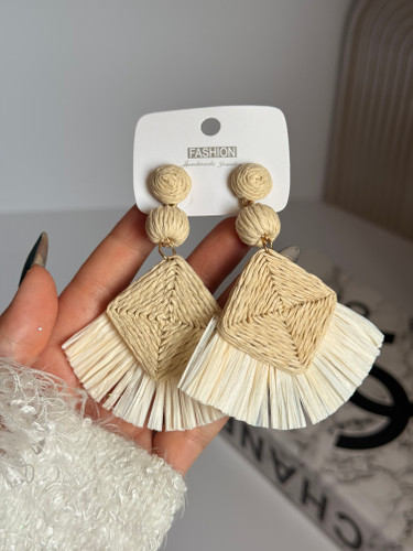 گوشواره کنفی حصیری