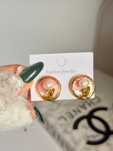 گوشواره نقاشی شده هنری قاب فرانسوی ارسال رایگان