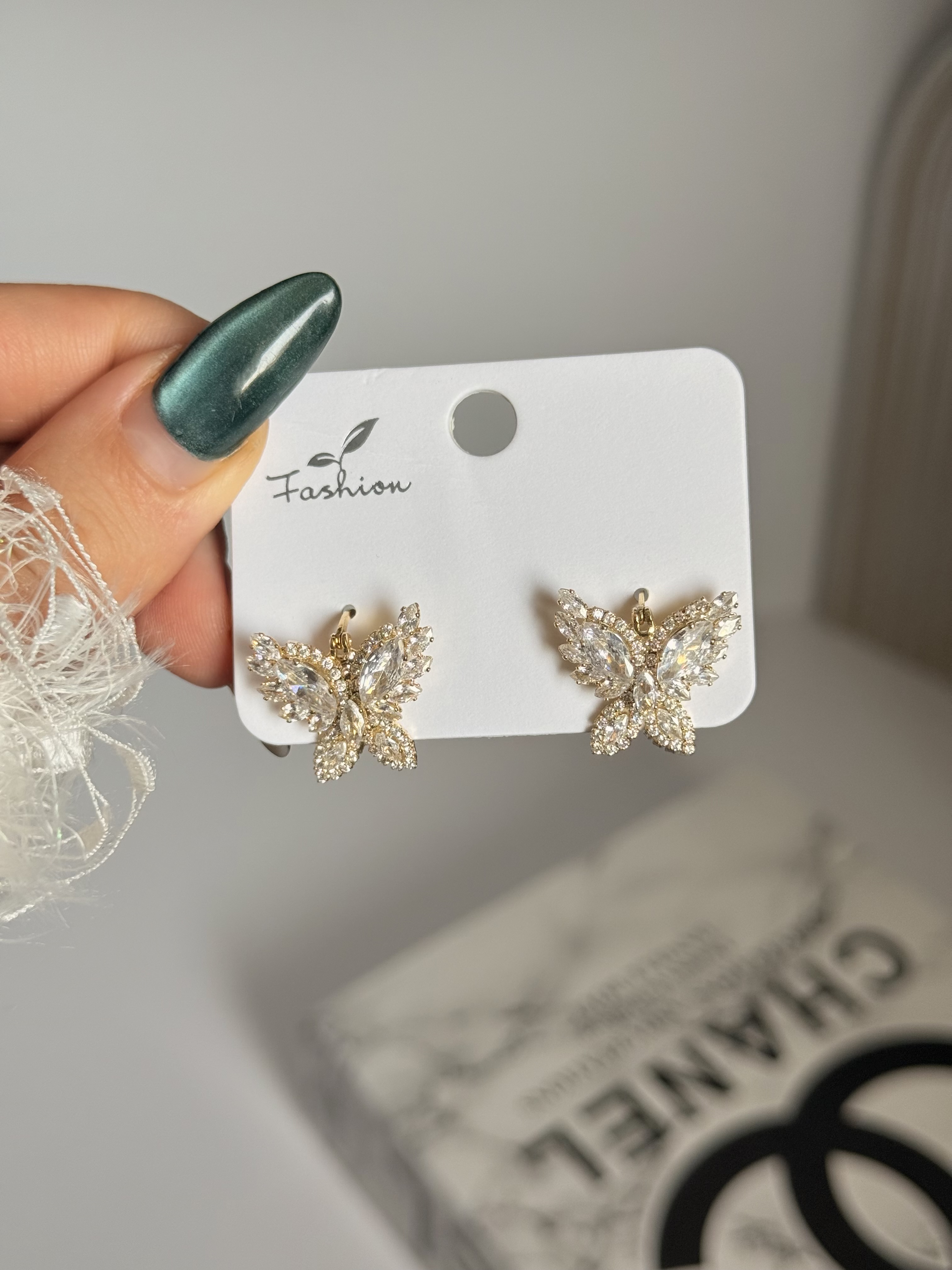گوشواره پینترستی پروانه کد ZUN019 کد ۱