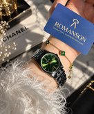 ساعت زنانه صفحه سبز تیره برند ROMANSON موتورژاپنی با کارت ضمانت ۱۲ماهه تصویر دوم ارسال رایگان