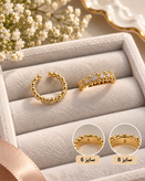 انگشتر زنانه ژوپینگ نگیندار رنگ رزگلد