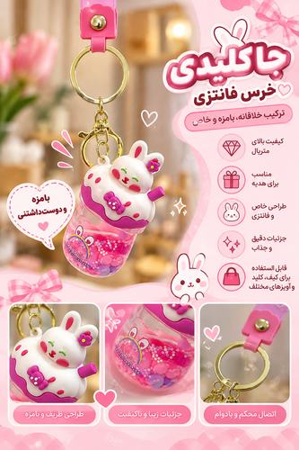 سرکلیدی آکواریومی خرگوش پینترستی کد ۳۴